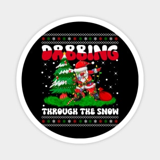 Dabbing Through The Snow Dabbing Santa Christmas Lights Magnet